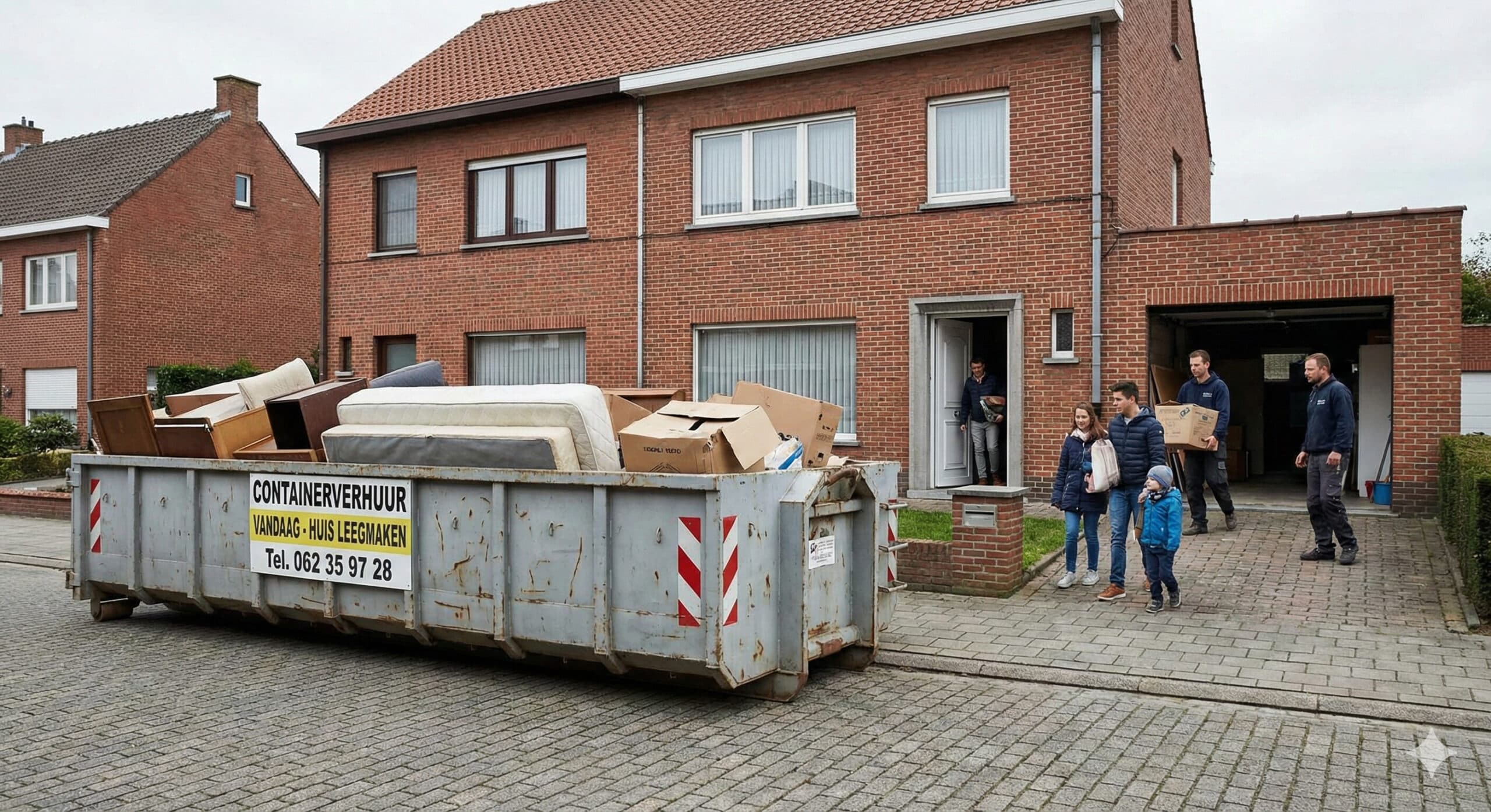 Container Huren Huis Leegmaken in België 2026 - Complete Gids