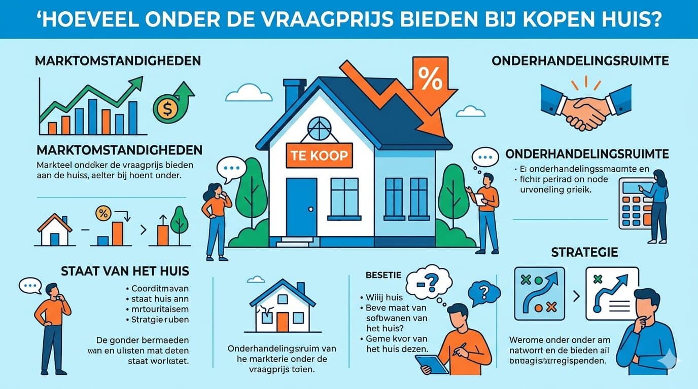 Hoeveel onder de vraagprijs bieden bij het kopen van een huis?