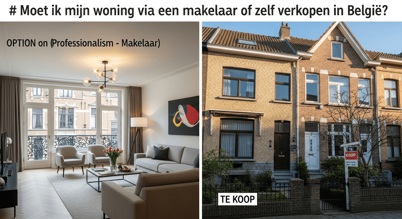 Woning via een makelaar of zelf verkopen in België: wat is de beste keuze?