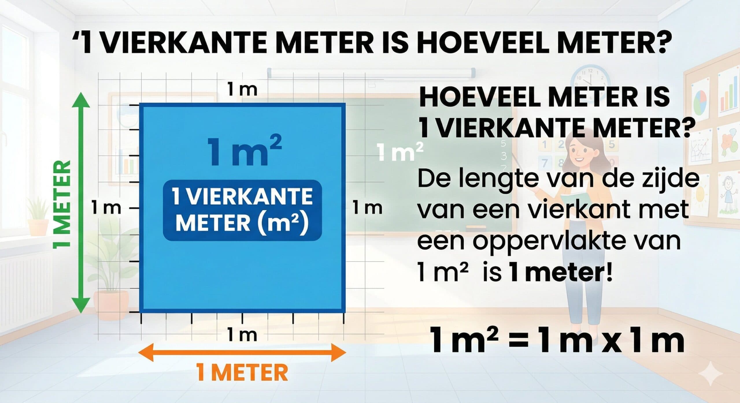 1 vierkante meter is hoeveel meter? Zo zit het echt