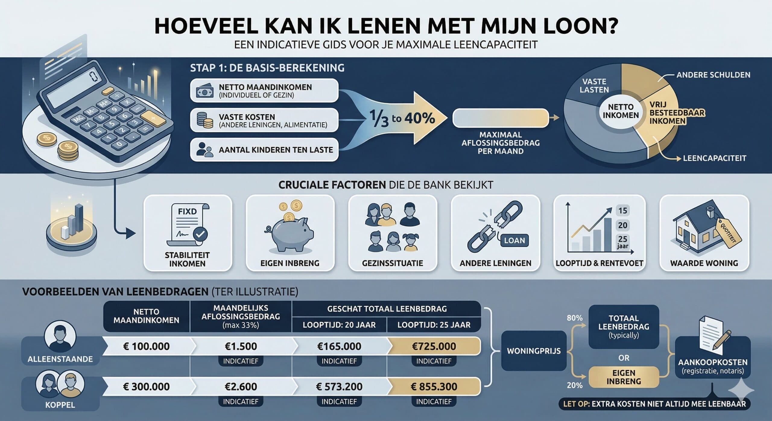 Hoeveel kan ik lenen met mijn loon in België?