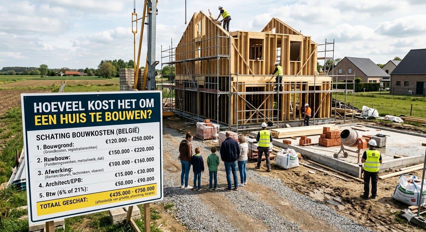 Hoeveel kost het om een huis te bouwen in België?